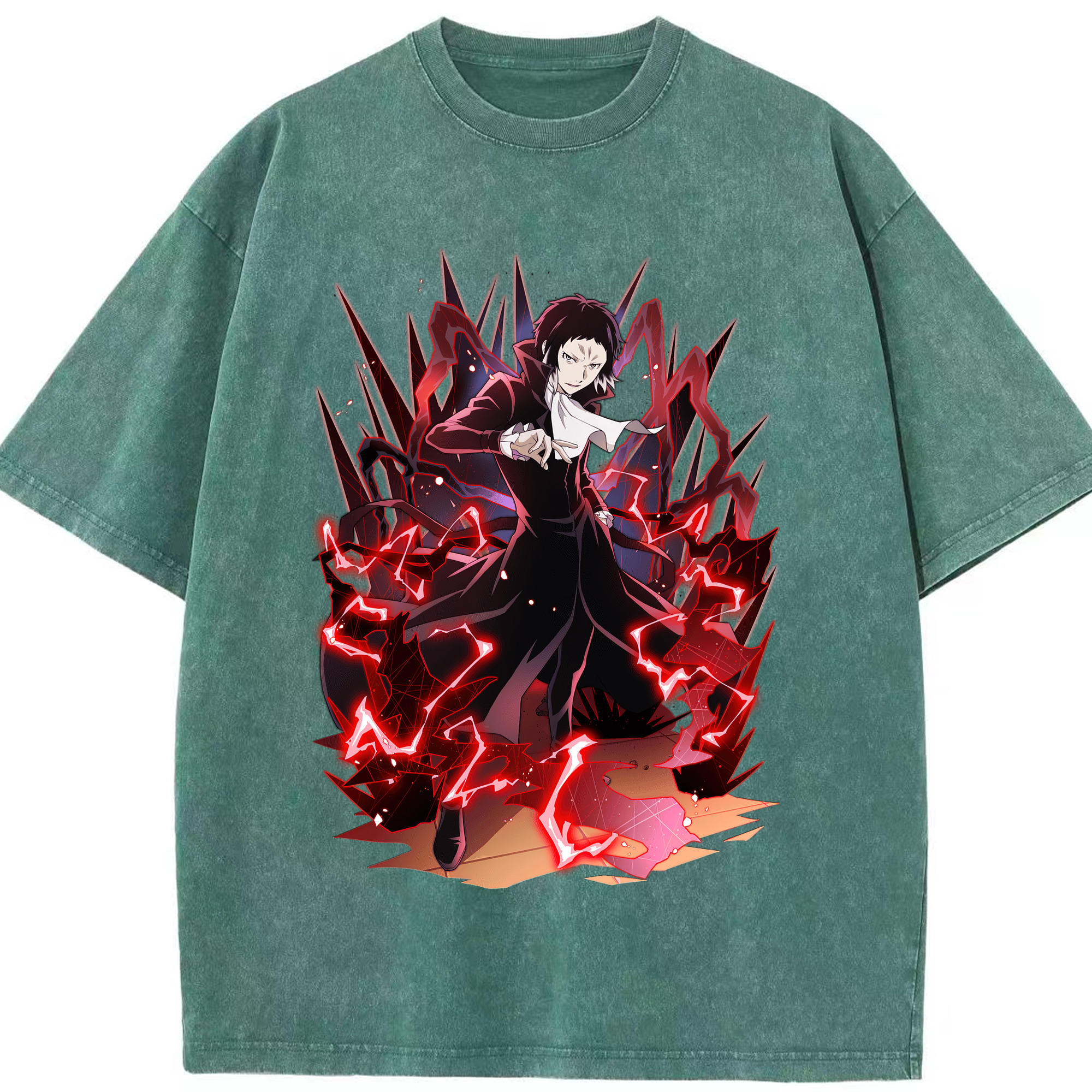 （画像用） 文豪ストレイドッグス Bungo Stray Dogs 綿100% ヴィンテージ風 半袖Tシャツ（フロントプリント）